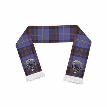 Rutherford Tartan Ruffneck Scarf with Family Crest