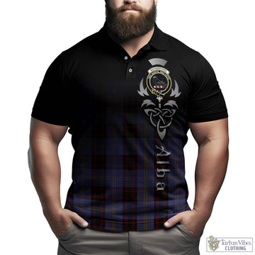 Rutherford Tartan Polo Shirt Featuring Alba Gu Brath Family Crest Celtic Inspired