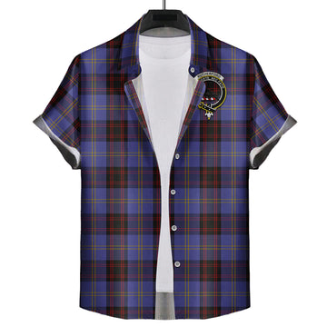 Rutherford Tartan Hawaiian Shirt with Family Crest