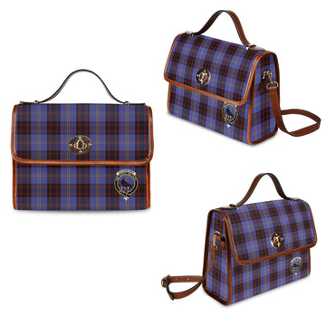 Rutherford Tartan Waterproof Canvas Bag with Family Crest