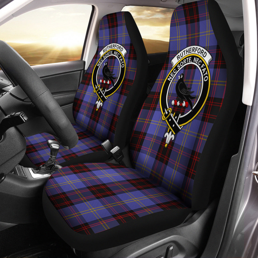 Rutherford Tartan Car Seat Cover with Family Crest One Size - Tartanvibesclothing