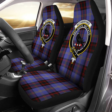 Rutherford Tartan Car Seat Cover with Family Crest One Size - Tartanvibesclothing