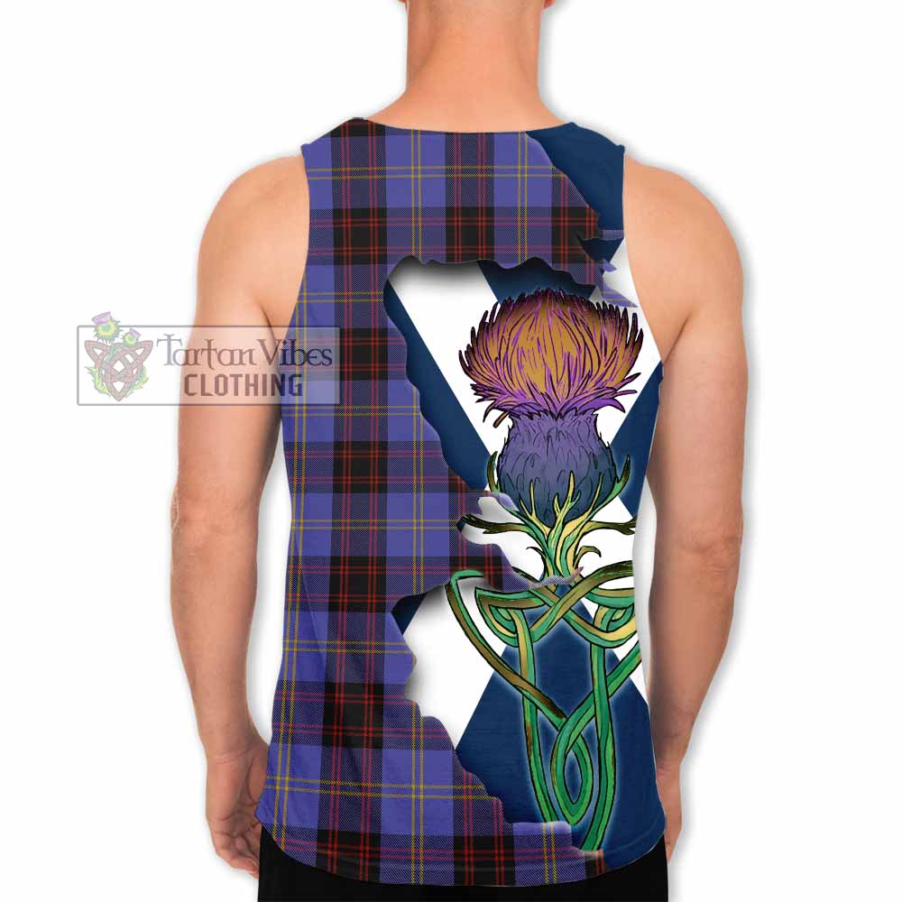 Rutherford Tartan Family Crest Men's Tank Top Scottish Thistle Celtic Inspired - Tartan Vibes Clothing