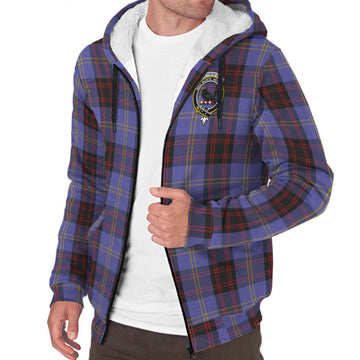 Rutherford Tartan Sherpa Hoodie with Family Crest