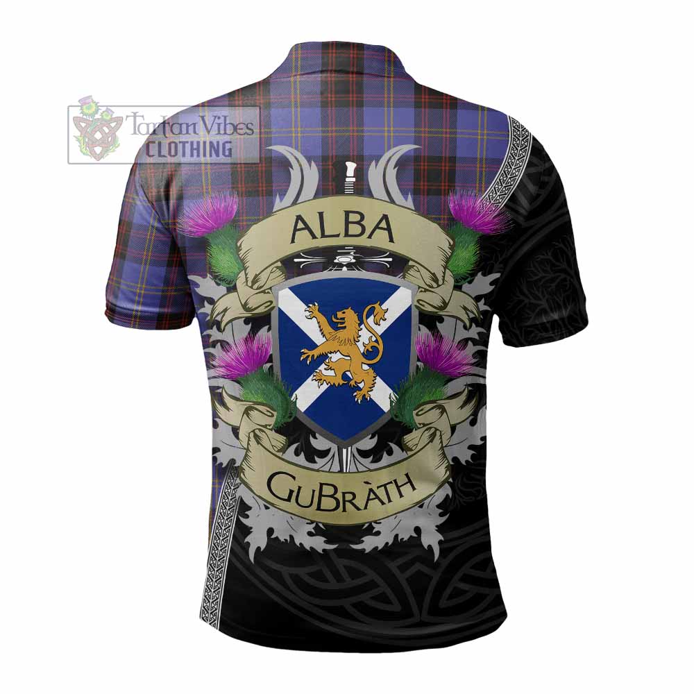 Tartan Vibes Clothing Rutherford Tartan Family Crest Polo Shirt Lion Rampant Royal Thistle Shield Celtic Inspired