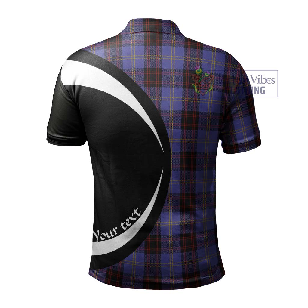 Rutherford Tartan Men's Polo Shirt with Family Crest Circle Style - Tartan Vibes Clothing