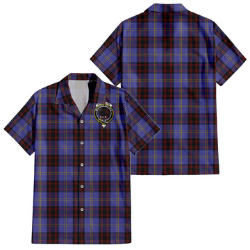 Rutherford Tartan Hawaiian Shirt with Family Crest
