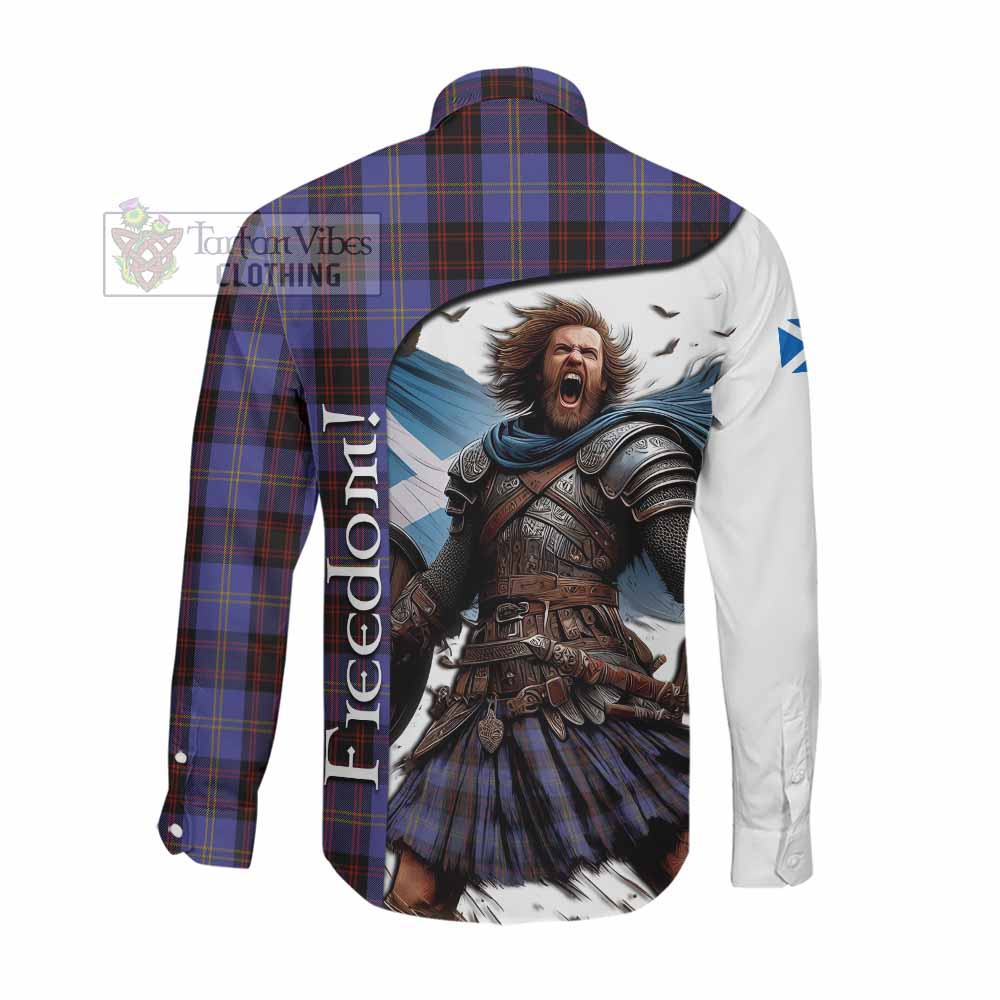 Tartan Vibes Clothing Rutherford Crest Tartan Long Sleeve Button Shirt Inspired by the Freedom of Scottish Warrior