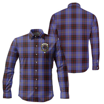 Rutherford Tartan Long Sleeve Button Up Shirt with Family Crest