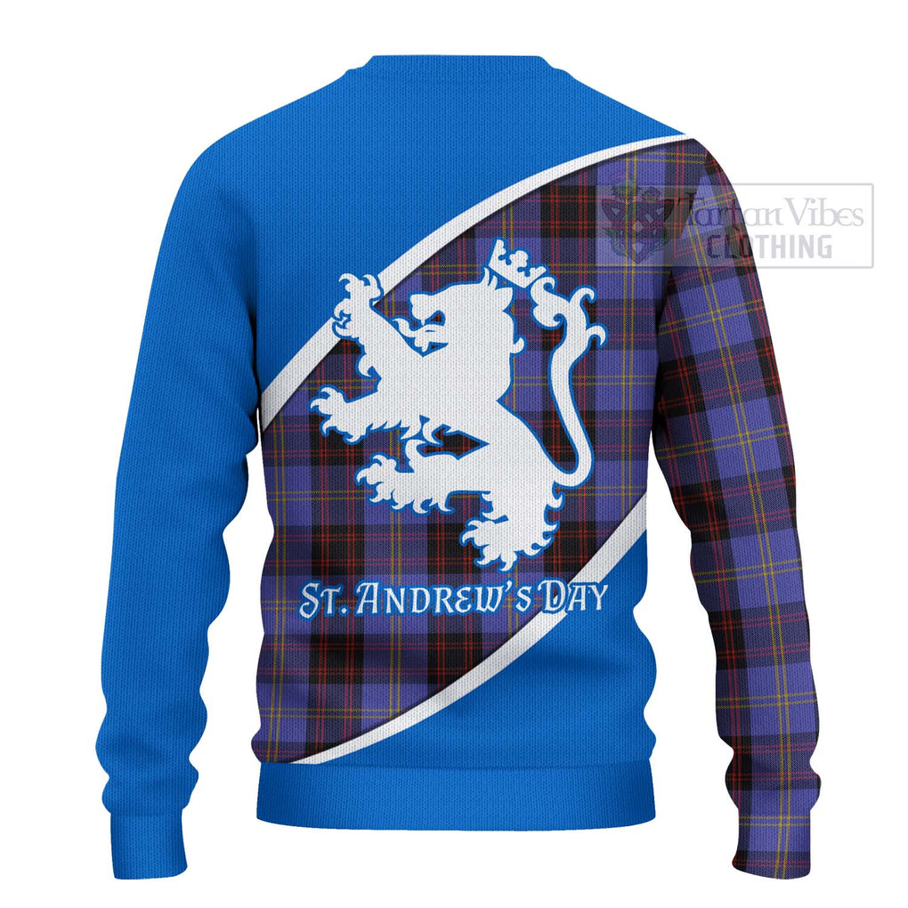 Tartan Vibes Clothing Rutherford Family Crest Tartan Knitted Sweater Celebrate Saint Andrew's Day in Style