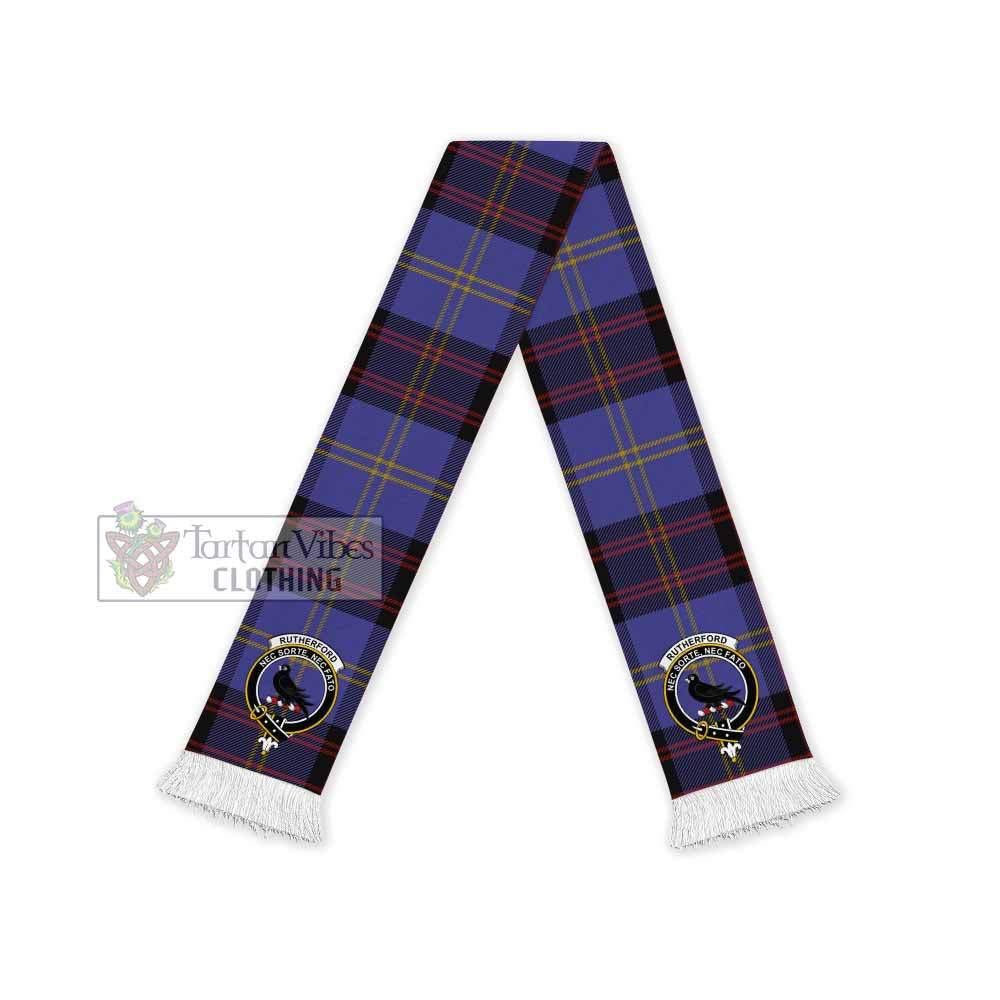 Tartan Vibes Clothing Rutherford Tartan Ruffneck Scarf with Family Crest