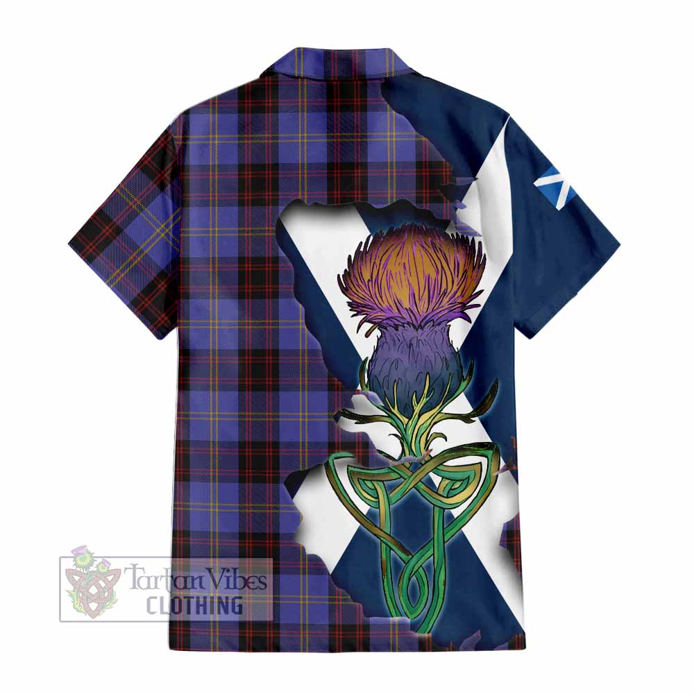 Rutherford Tartan Family Crest Hawaiian Shirt Scottish Thistle Celtic Inspired - Tartan Vibes Clothing