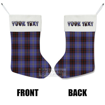 Tartan Vibes Clothing Rutherford Tartan Christmas Stocking with Personalized Text