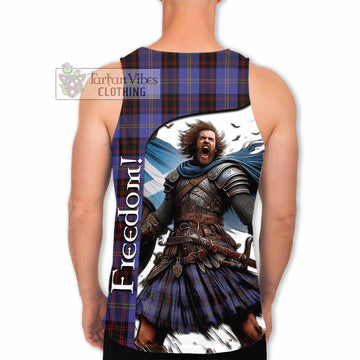 Tartan Vibes Clothing Rutherford Crest Tartan Men's Tank Top Inspired by the Freedom of Scottish Warrior