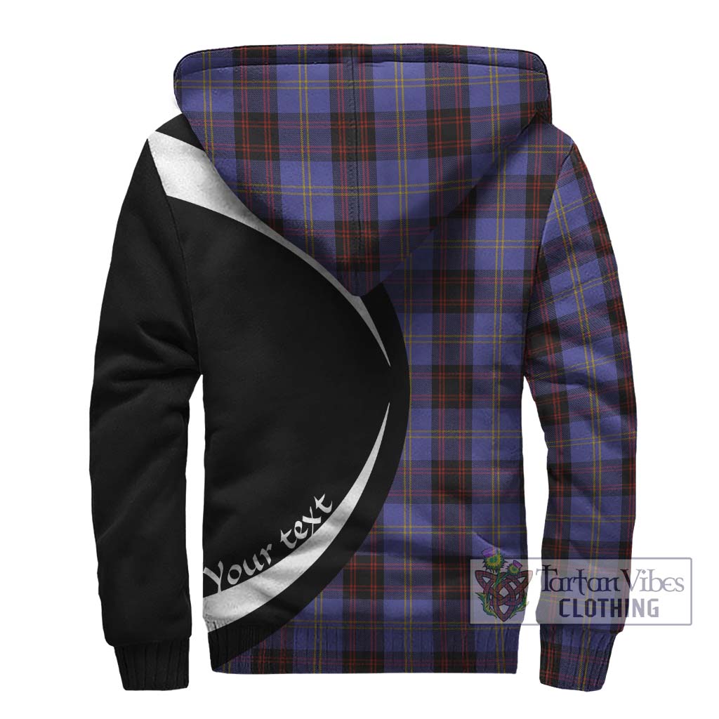 Rutherford Tartan Sherpa Hoodie with Family Crest Circle Style - Tartan Vibes Clothing