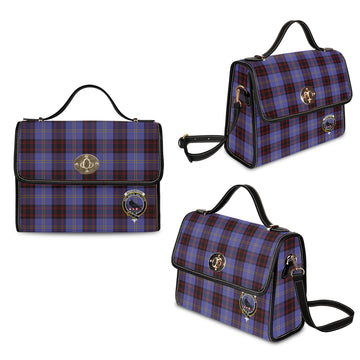Rutherford Tartan Waterproof Canvas Bag with Family Crest