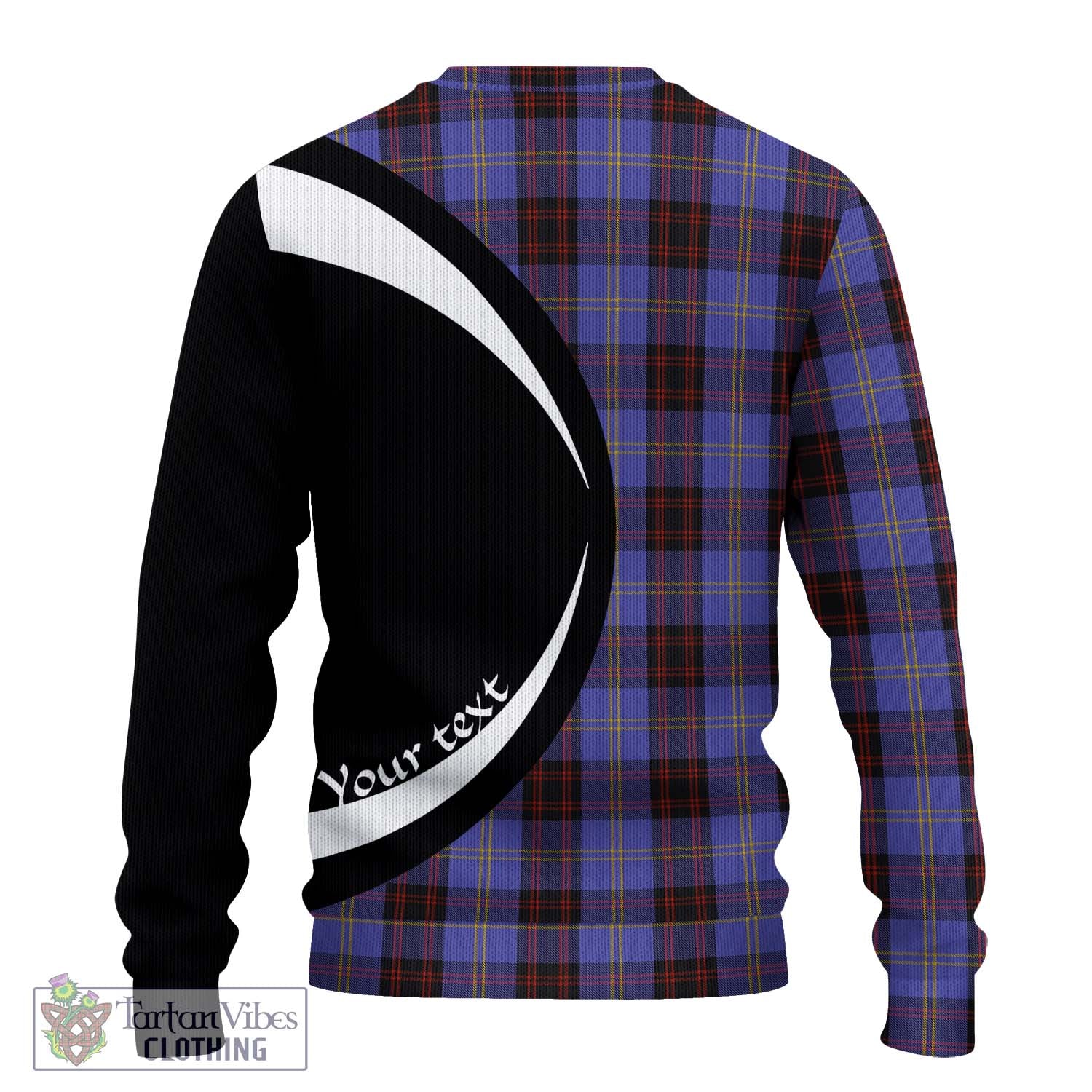 Rutherford Tartan Knitted Sweater with Family Crest Circle Style - Tartan Vibes Clothing