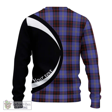 Rutherford Tartan Knitted Sweater with Family Crest Circle Style - Tartan Vibes Clothing