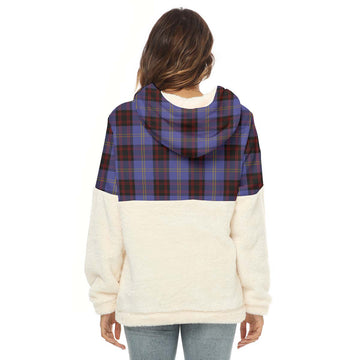 Rutherford Tartan Women's Borg Fleece Hoodie With Half Zip - Tartan Vibes Clothing