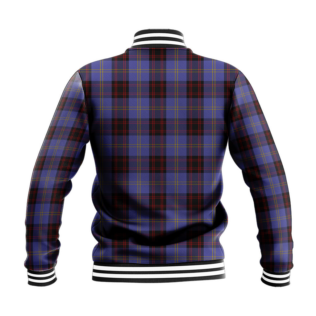 Rutherford Tartan Baseball Jacket with Family Crest - Tartan Vibes Clothing