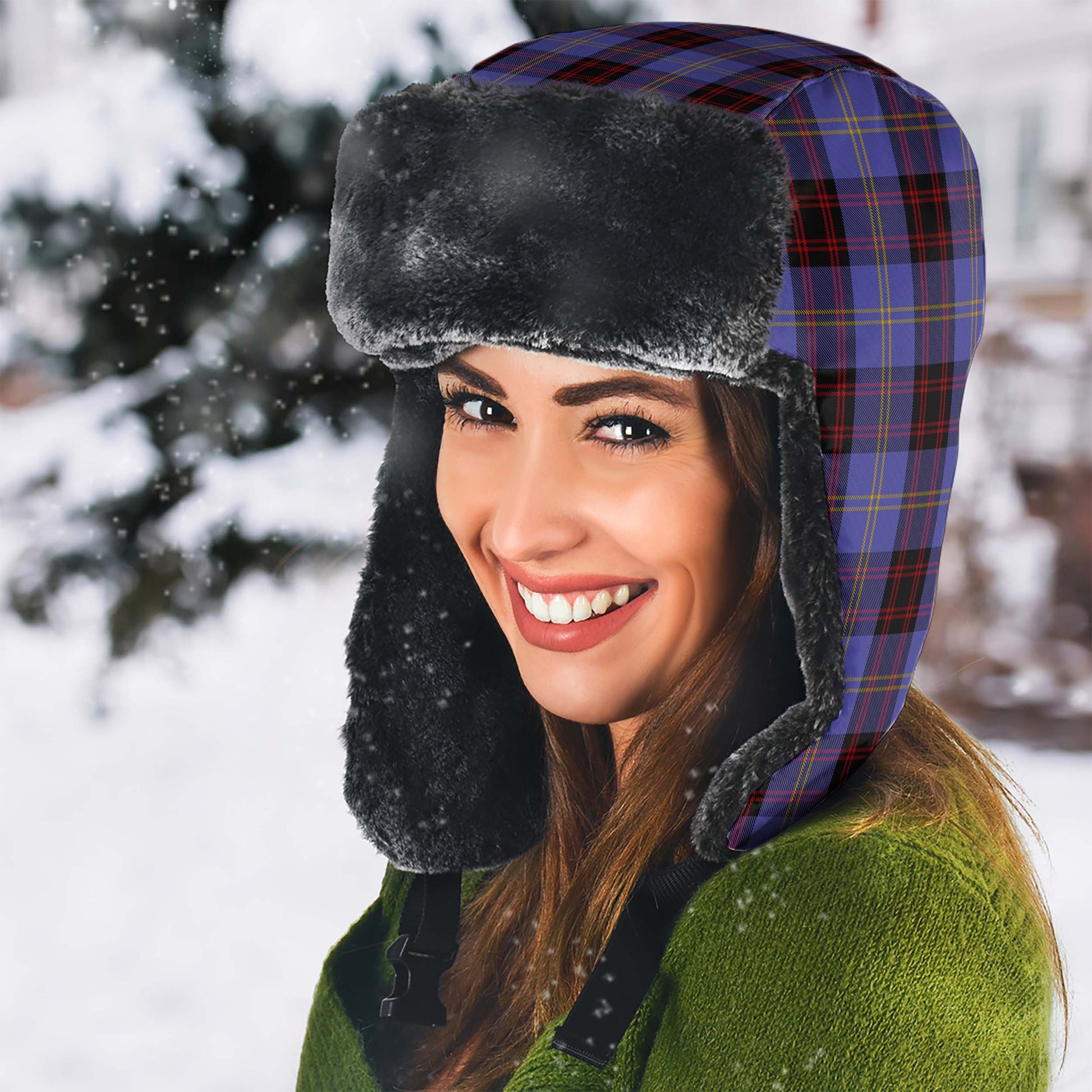 Rutherford Tartan Winter Trapper Hat - Tartanvibesclothing