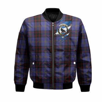 Rutherford Clan Crest In Me Tartan Bomber Jacket Scotland Flag Style