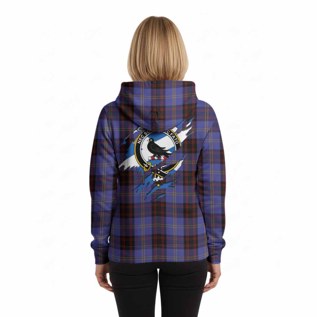 Rutherford Clan Crest In Me Tartan Hoodie Scotland Flag Style