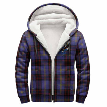 Rutherford Clan Crest In Me Tartan Sherpa Hoodie Scotland Flag Style