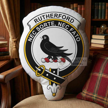 Rutherford Clan Crest Shaped Throw Pillow, Scottish Clan Badge Decorative Pillow