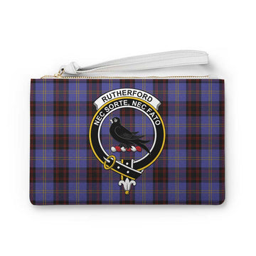 Rutherford Family Crest Tartan Clutch Bag