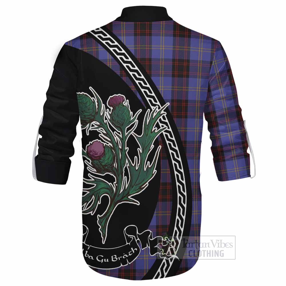 Rutherford Family Crest Tartan Ghillie Shirt Alba Thistle Inspired - Tartan Vibes Clothing