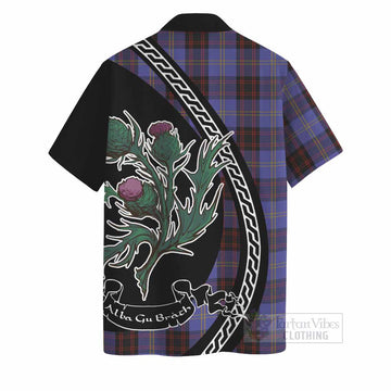 Rutherford Family Crest Tartan Hawaiian Shirt Alba Thistle Inspired