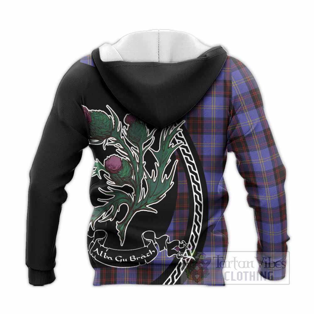 Rutherford Family Crest Tartan Knitted Hoodie Alba Thistle Inspired - Tartan Vibes Clothing