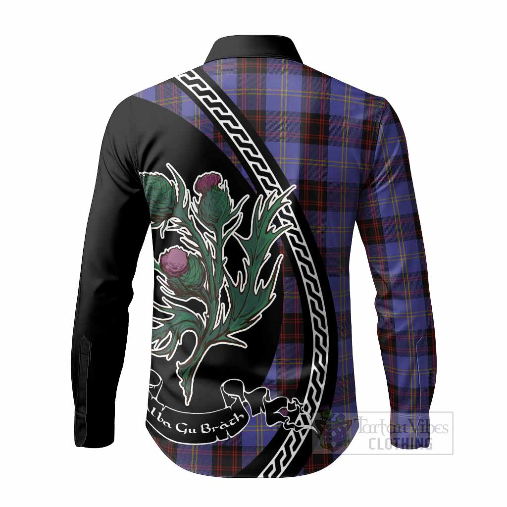 Rutherford Family Crest Tartan Long Sleeve Button Shirts Alba Thistle Inspired - Tartan Vibes Clothing