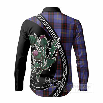 Rutherford Family Crest Tartan Long Sleeve Button Shirts Alba Thistle Inspired
