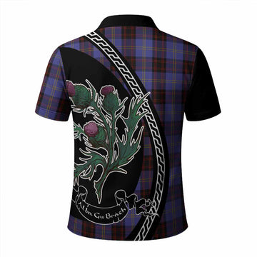 Rutherford Family Crest Tartan Polo Shirt Alba Thistle Inspired - Tartan Vibes Clothing