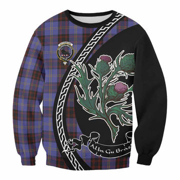 Rutherford Family Crest Tartan Sweatshirt Alba Thistle Inspired