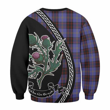 Rutherford Family Crest Tartan Sweatshirt Alba Thistle Inspired
