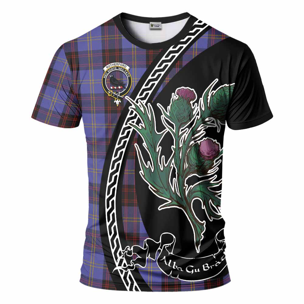 Rutherford Family Crest Tartan T-Shirt Alba Thistle Inspired - Tartan Vibes Clothing