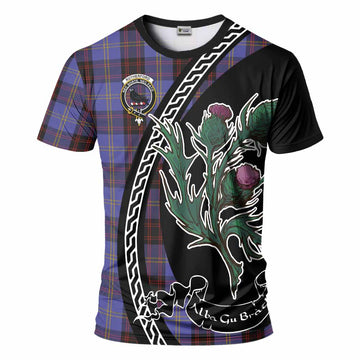 Rutherford Family Crest Tartan T-Shirt Alba Thistle Inspired