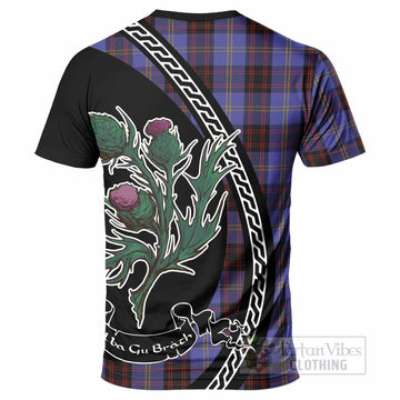 Rutherford Family Crest Tartan T-Shirt Alba Thistle Inspired