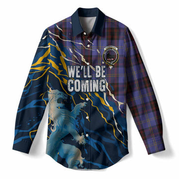 Rutherford Scotland Tartan Women Casual Shirt WC2026 Football - We'll Be Coming