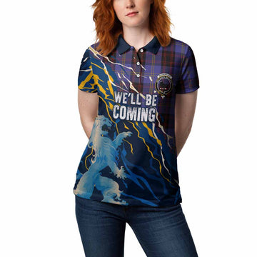 Rutherford Scotland Tartan Women Polo Shirt WC2026 Football - We'll Be Coming