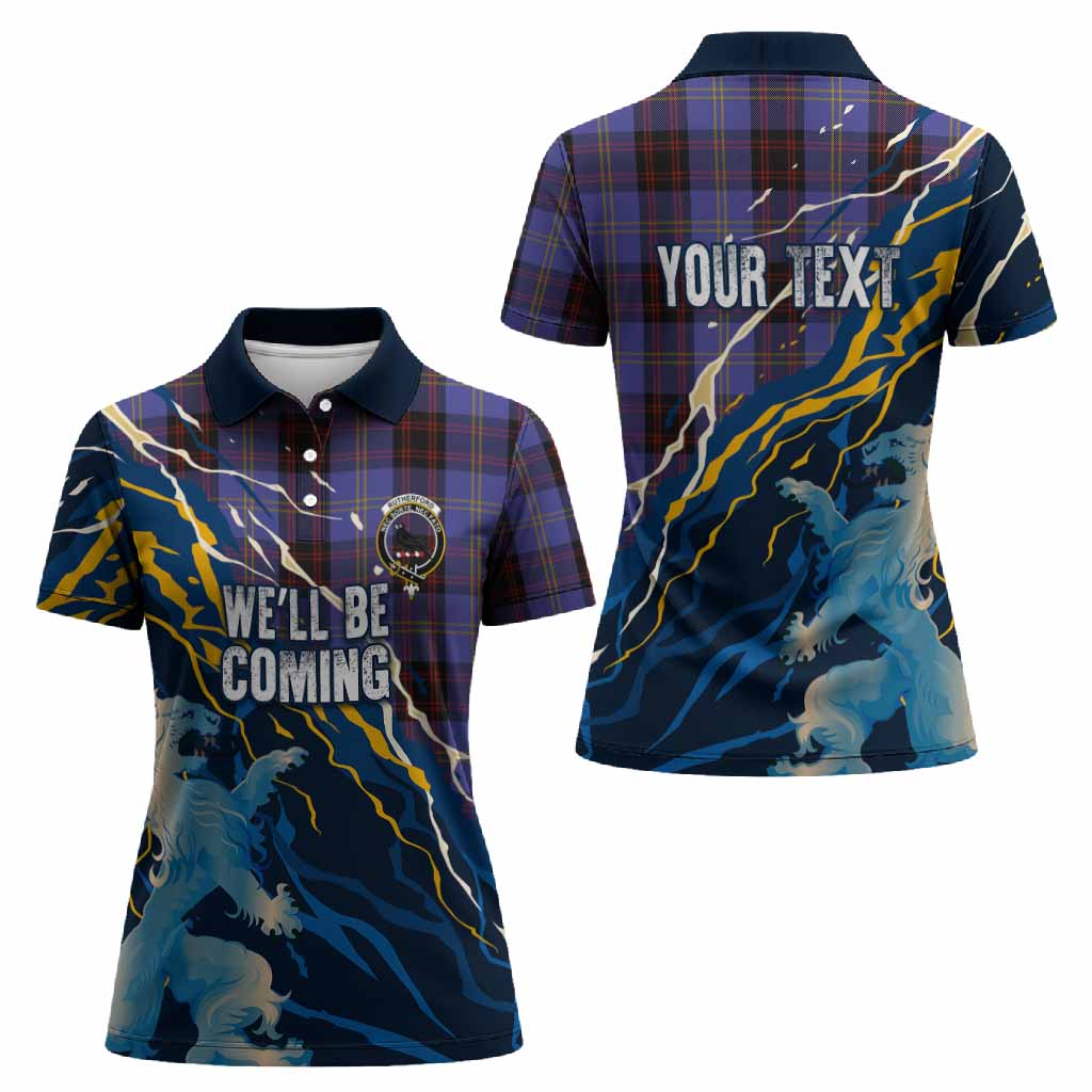 Rutherford Scotland Tartan Women Polo Shirt WC2026 Football - We'll Be Coming
