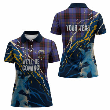 Rutherford Scotland Tartan Women Polo Shirt WC2026 Football - We'll Be Coming