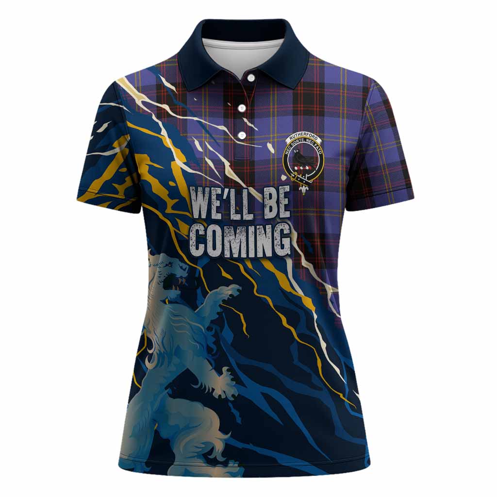 Rutherford Scotland Tartan Women Polo Shirt WC2026 Football - We'll Be Coming