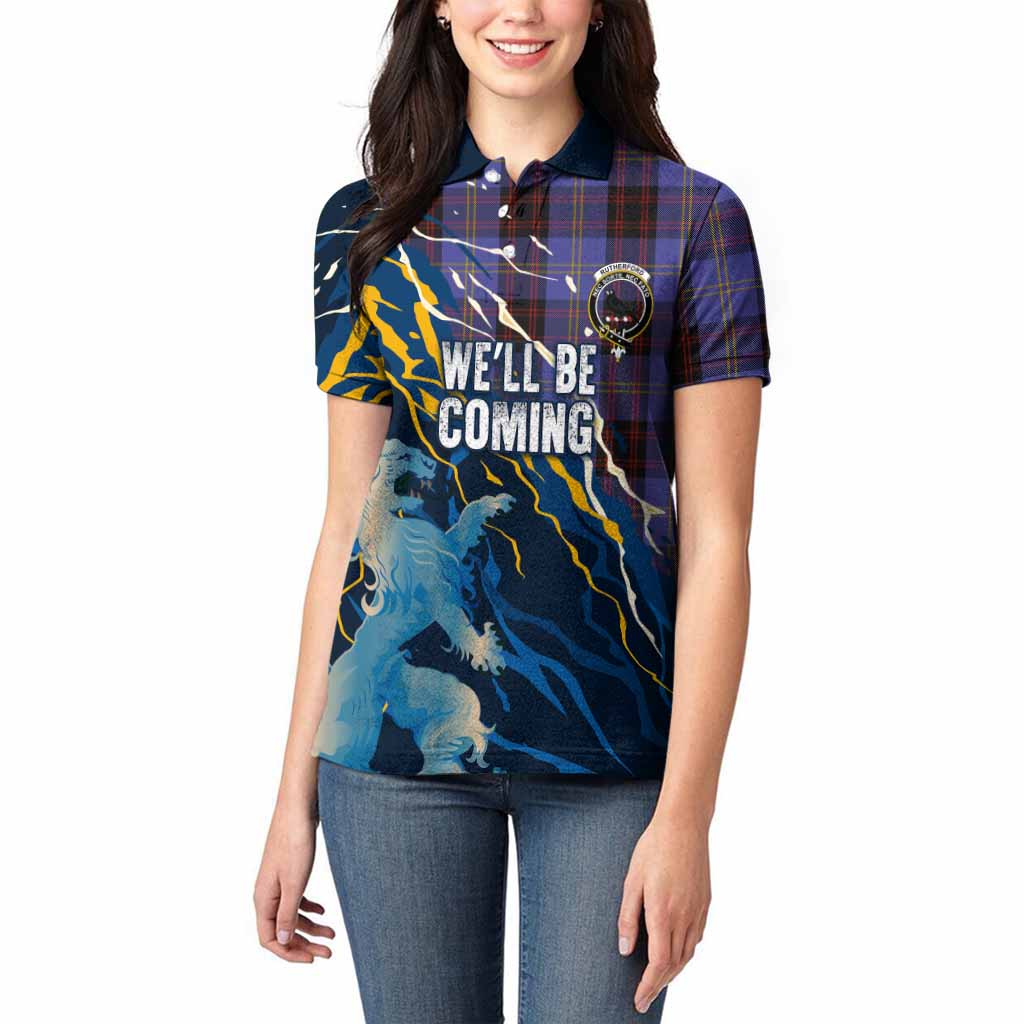 Rutherford Scotland Tartan Women Polo Shirt WC2026 Football - We'll Be Coming