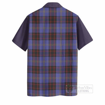 Rutherford Tartan Accent Hawaiian Shirt with Family Crest