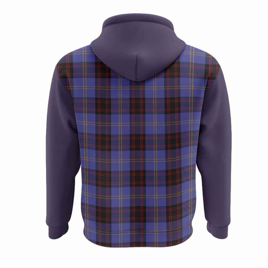 Rutherford Tartan Accent Hoodie with Family Crest