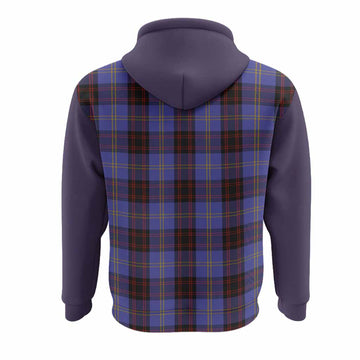 Rutherford Tartan Accent Hoodie with Family Crest